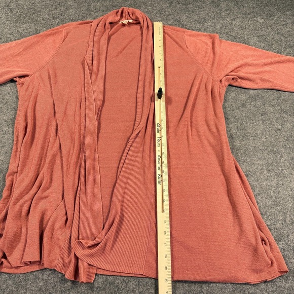 Eileen Fisher Cardigan Womens 3X Pink Linen Nylon Open Front Lightweight Knit - Picture 6 of 9